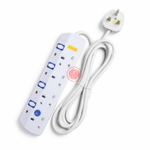 JSB 4 Way Heavy Duty Power Extension Socket Cable – 3 Meters 5 Meters – Classic Design